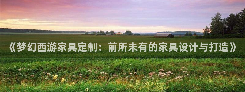 球盟会网页登录：《梦幻西游家具定制：前所未有的家具设计与打造
